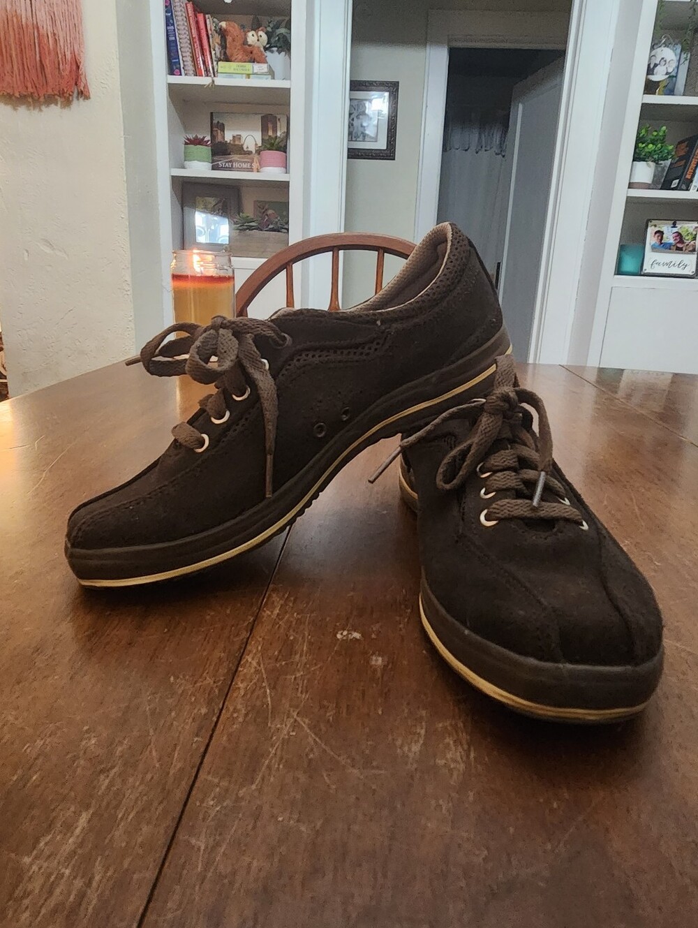 Keds Micro Stretch casual sport walking sneakers in chocolate brown suede Size 7